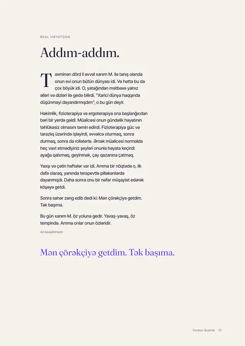Nəşr olunmuş jurnalın səhifəsi 13