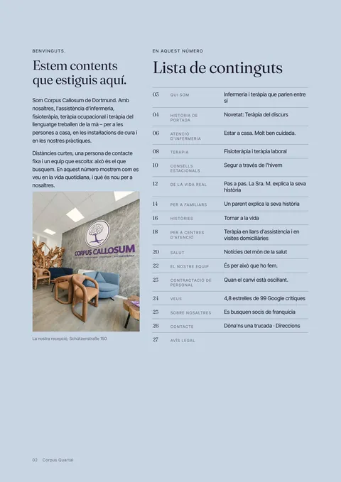 Pàgina 2 de la revista impresa