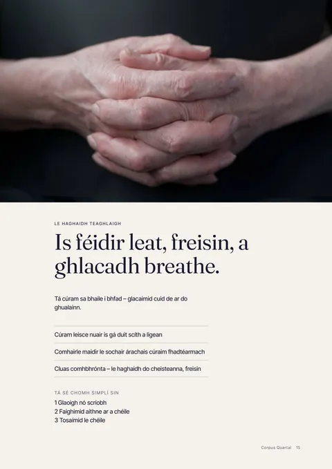 leathanach 15 den iris phriontáilte