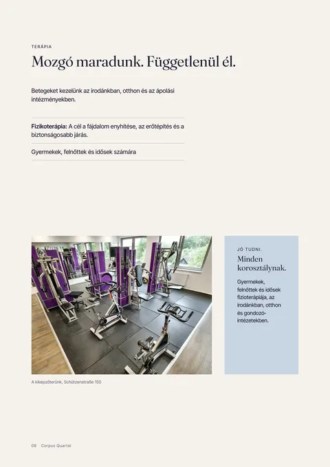 A nyomtatott folyóirat 8 oldala