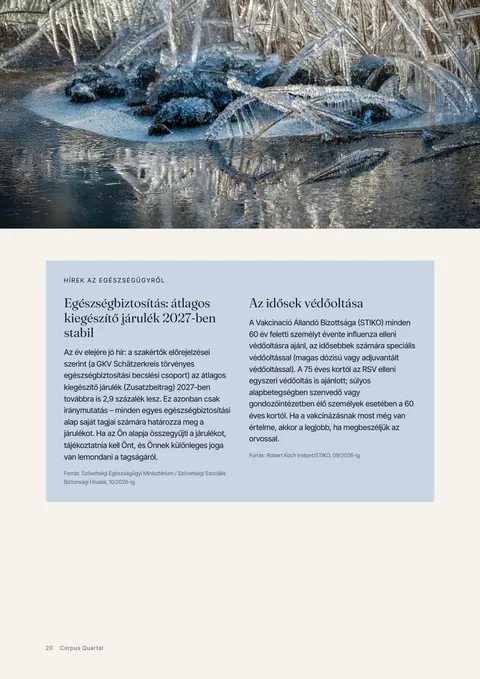 A nyomtatott folyóirat 20 oldala