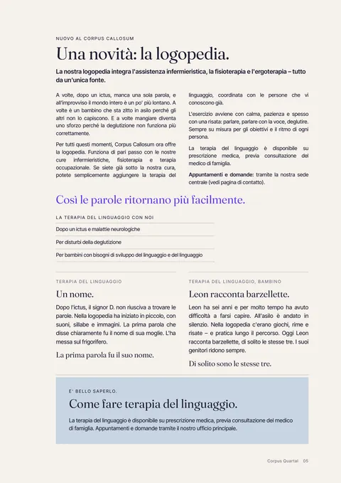 Pagina 5 della rivista stampata