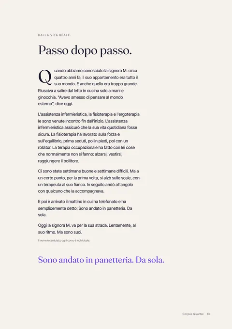 Pagina 13 della rivista stampata