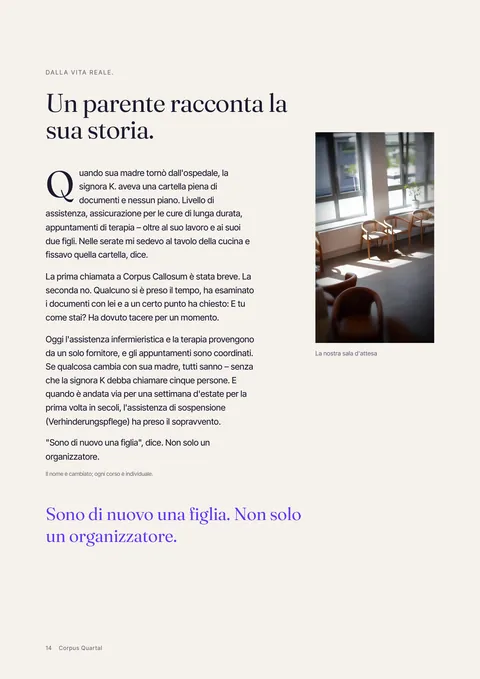 Pagina 14 della rivista stampata