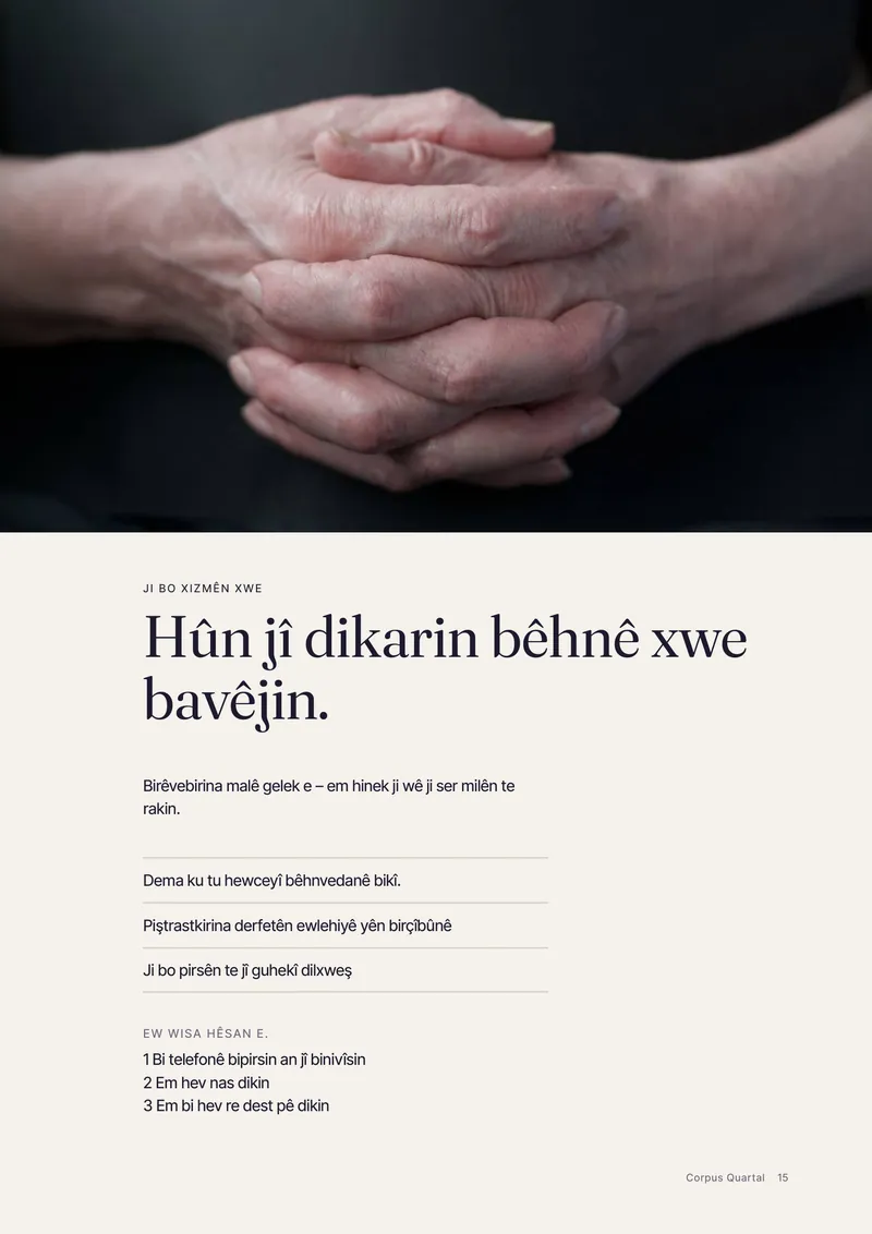 Rûpela 15 ya kovara çapkirî