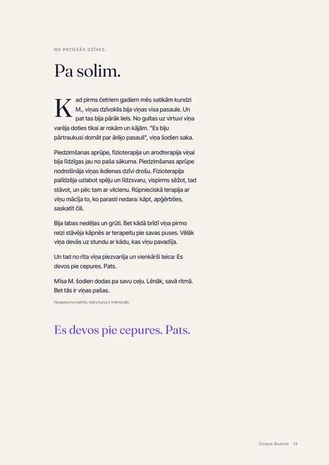 Izstrādātā žurnāla 13 lappuse