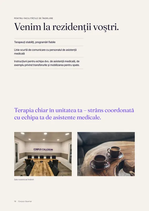 Pagina 18 a revistei tipărite