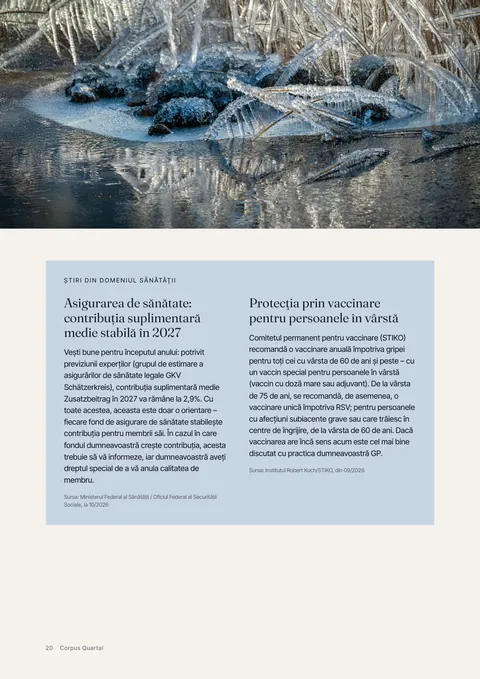 Pagina 20 a revistei tipărite