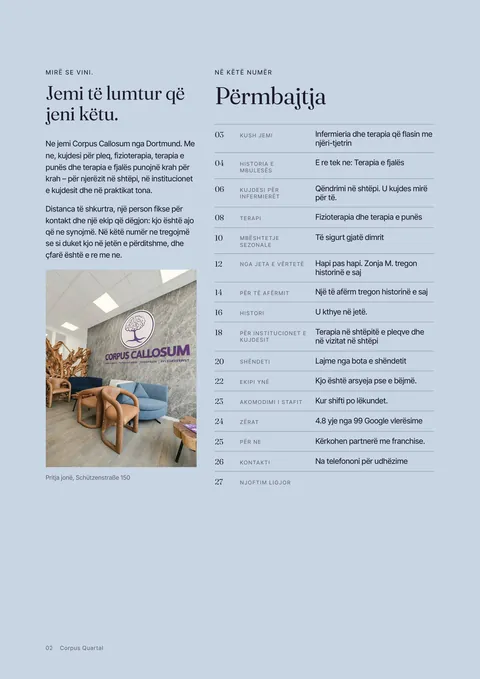 Faqja 2 e revistës së shtypur